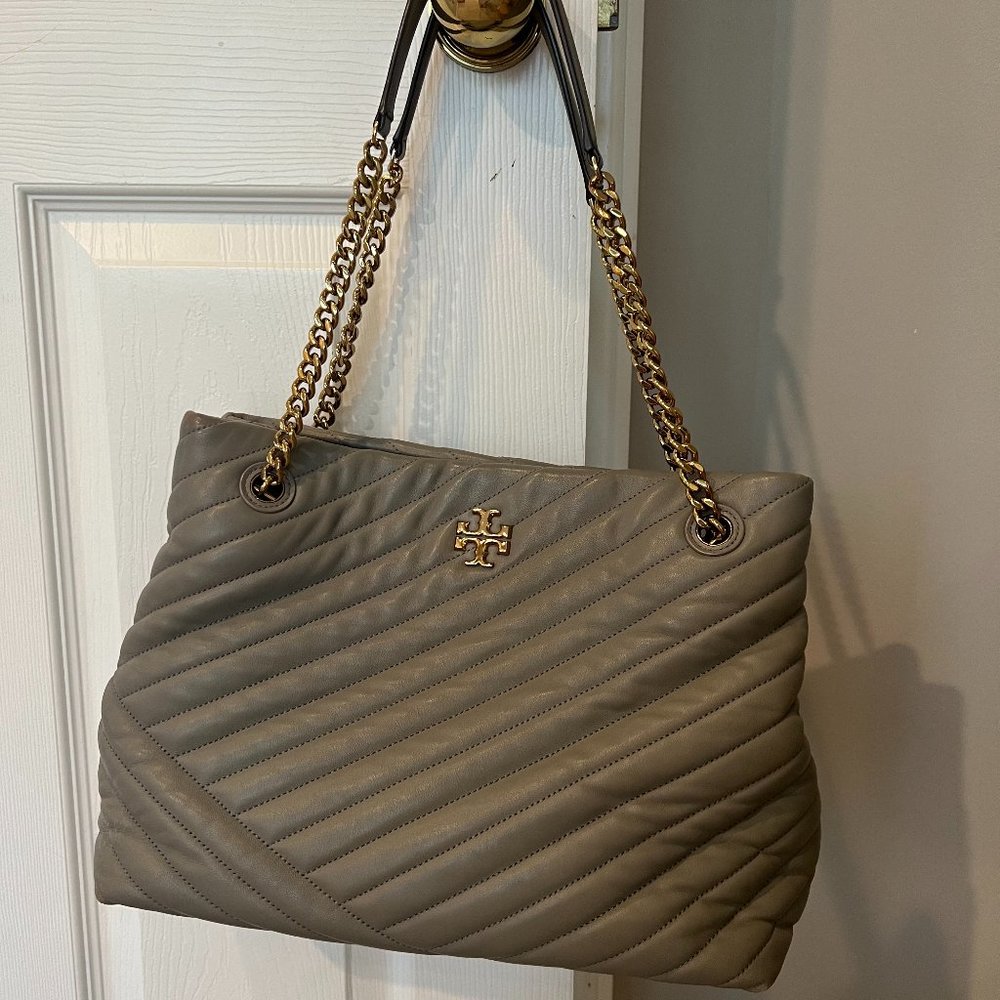 Tory Burch Kira Chevron-Quilted Leather Tote Bag